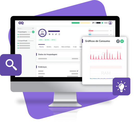 Monitore  o consumo da sua hospedagem de site